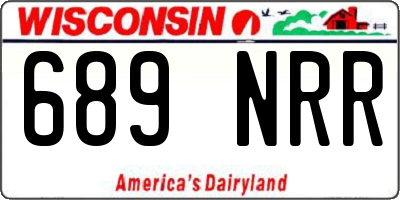 WI license plate 689NRR