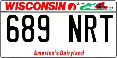 WI license plate 689NRT