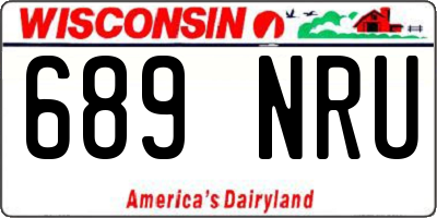 WI license plate 689NRU