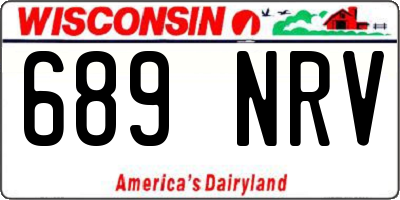 WI license plate 689NRV
