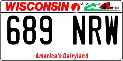 WI license plate 689NRW