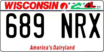 WI license plate 689NRX