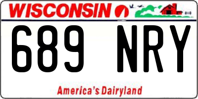 WI license plate 689NRY