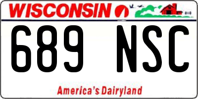 WI license plate 689NSC