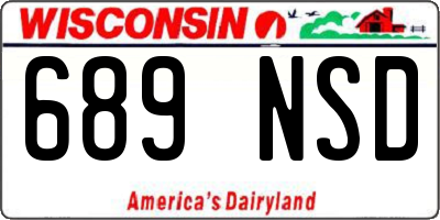 WI license plate 689NSD