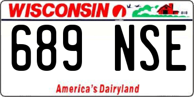 WI license plate 689NSE