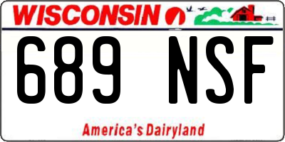 WI license plate 689NSF