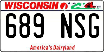 WI license plate 689NSG