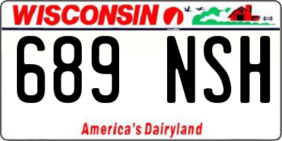 WI license plate 689NSH