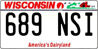 WI license plate 689NSI