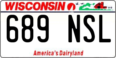 WI license plate 689NSL