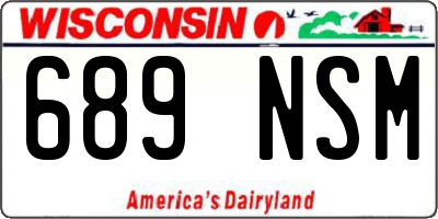 WI license plate 689NSM