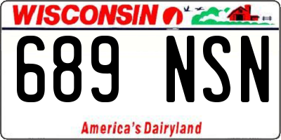 WI license plate 689NSN