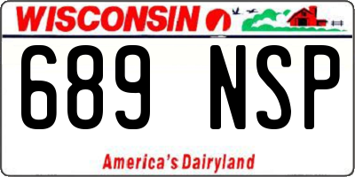 WI license plate 689NSP