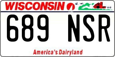 WI license plate 689NSR