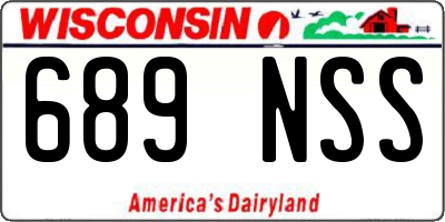 WI license plate 689NSS