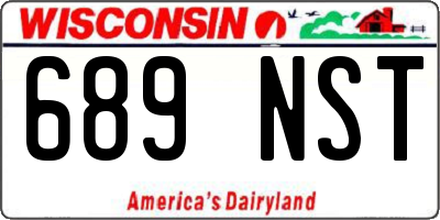 WI license plate 689NST