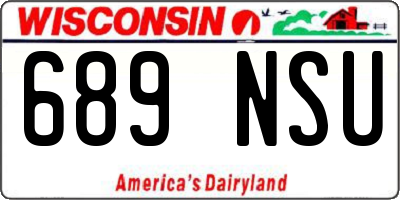 WI license plate 689NSU