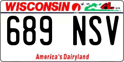 WI license plate 689NSV
