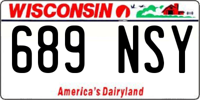 WI license plate 689NSY