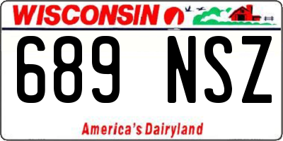 WI license plate 689NSZ