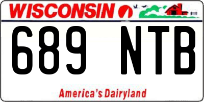 WI license plate 689NTB