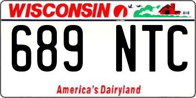 WI license plate 689NTC