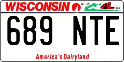 WI license plate 689NTE