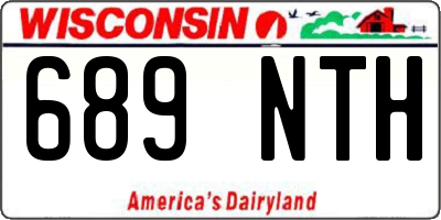 WI license plate 689NTH