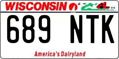 WI license plate 689NTK