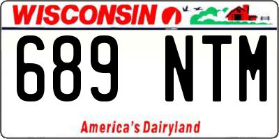 WI license plate 689NTM