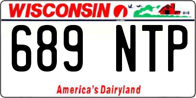 WI license plate 689NTP