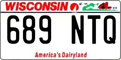 WI license plate 689NTQ