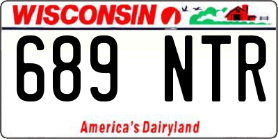 WI license plate 689NTR