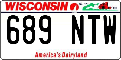 WI license plate 689NTW