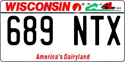 WI license plate 689NTX