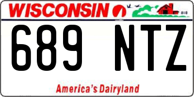 WI license plate 689NTZ