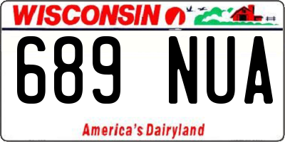 WI license plate 689NUA