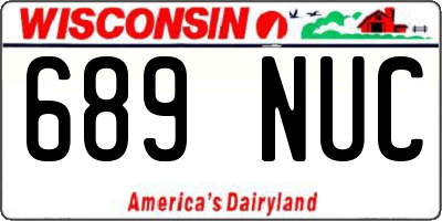WI license plate 689NUC