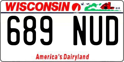 WI license plate 689NUD