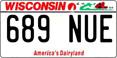 WI license plate 689NUE