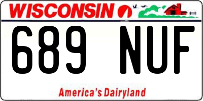WI license plate 689NUF