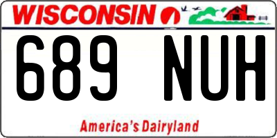 WI license plate 689NUH