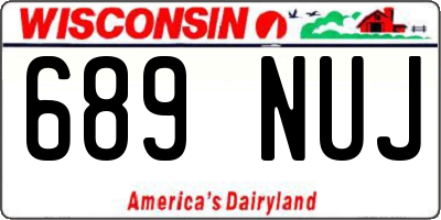 WI license plate 689NUJ