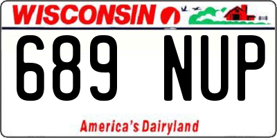 WI license plate 689NUP