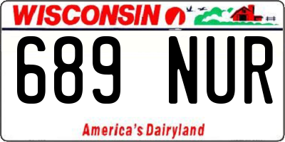 WI license plate 689NUR