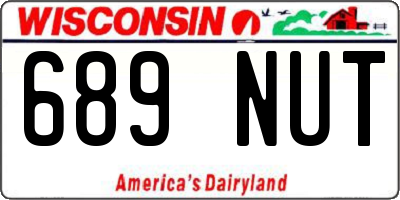WI license plate 689NUT