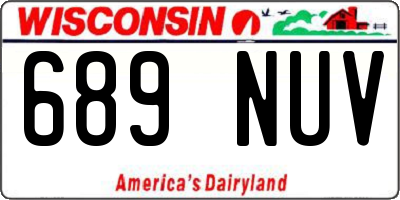 WI license plate 689NUV