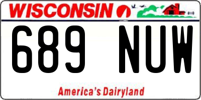 WI license plate 689NUW