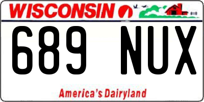 WI license plate 689NUX